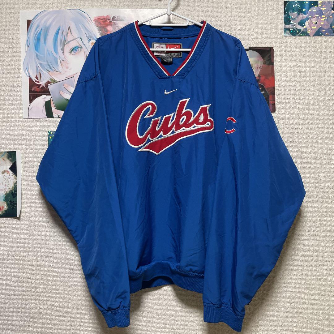 高品質 古着 90s NIKE CUBS シカゴ カブス ナイロン プルオーバー L 青 qJWVi-m16731525432 新品100%新品
