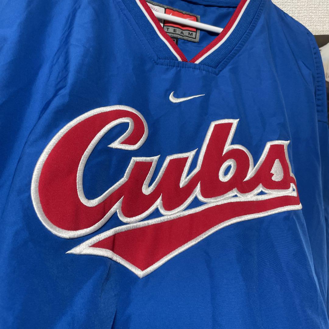 高品質 古着 90s NIKE CUBS シカゴ カブス ナイロン プルオーバー L 青 qJWVi-m16731525432 新品100%新品