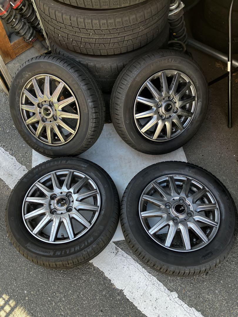 specK 13×4.00B +43 ミシュラン22年製155/65R13 4本