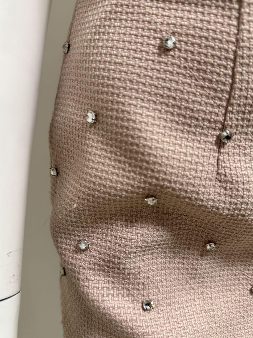 ROBE de FLEURSローブドフルール・ピンクツイードセットアップドレス