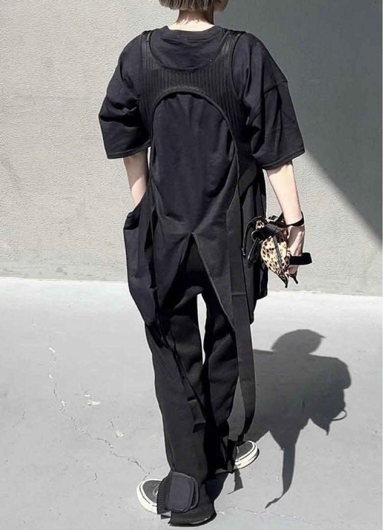 m.u japoness スリットTシャツ ビスチェ セット ブラック otii