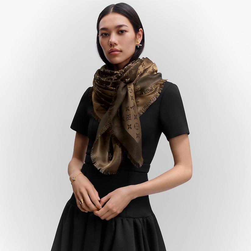 LOUIS VUITTON ショールモノグラム シャイン マロン LOUIS VUITTON ショールモノグラム シャイン マロン