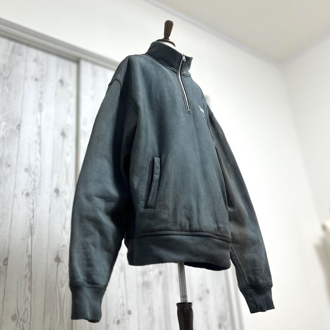 STUSSYステューシー/ビンテージ加工ハーフジップスウェット/bhkbdflA