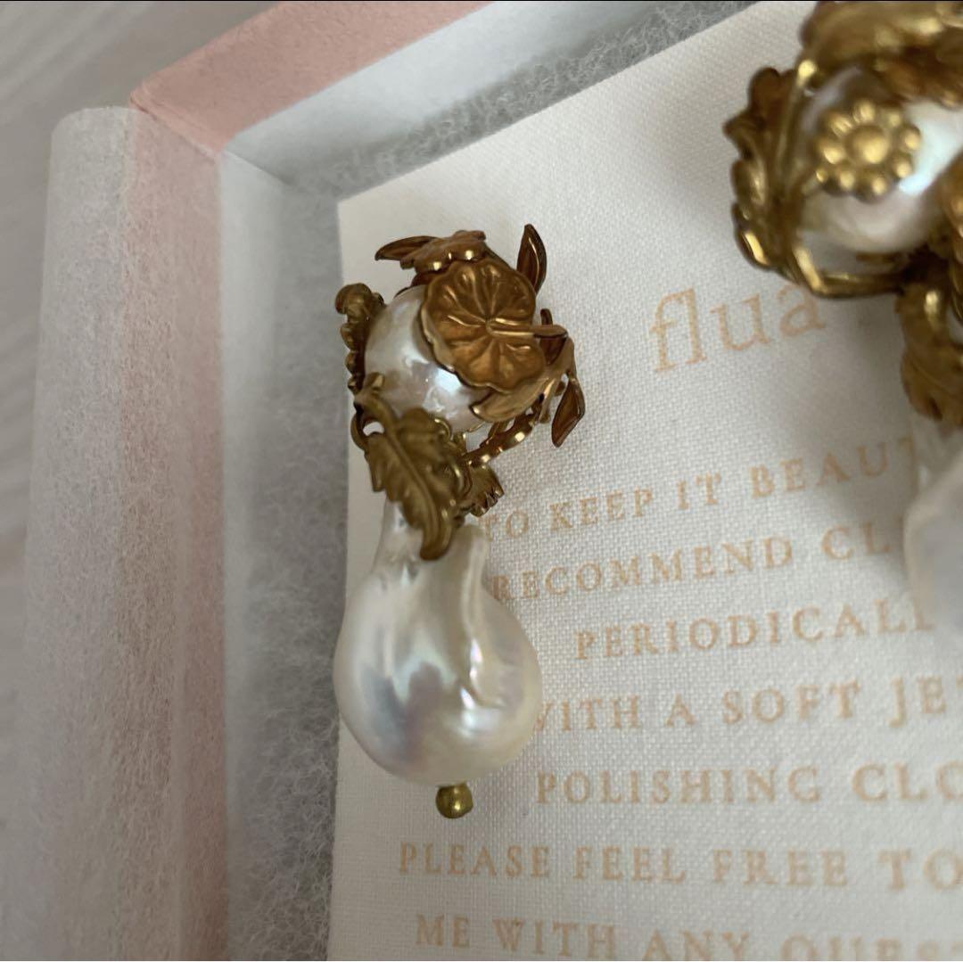 【flua 】Baroque Pearl drop ピアス(ゼクシィ掲載)