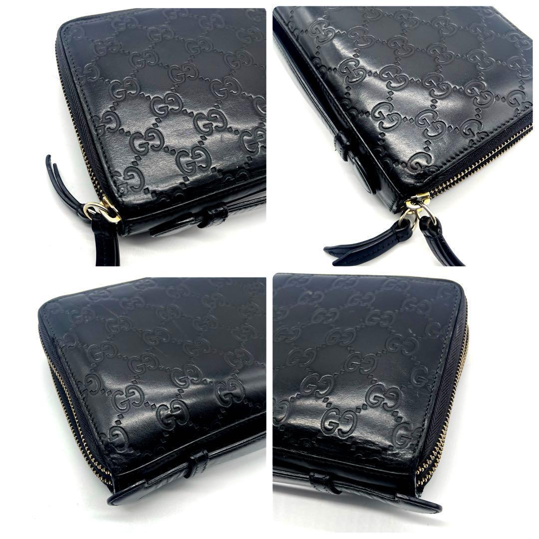GUCCI グッチ 長財布 ダブルファスナー メンズ ソーホー トラベルケース グッチ トラベルケース ダブルファスナー 長財布 シマレザー 本革 GG