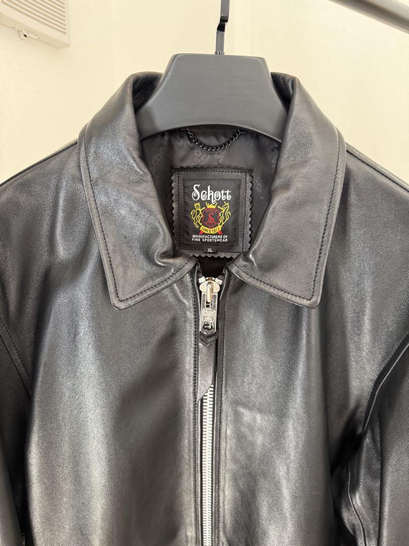 Schott ブラックレザージャケット XL Schott ブラック レザージャケット XL - メルカリ