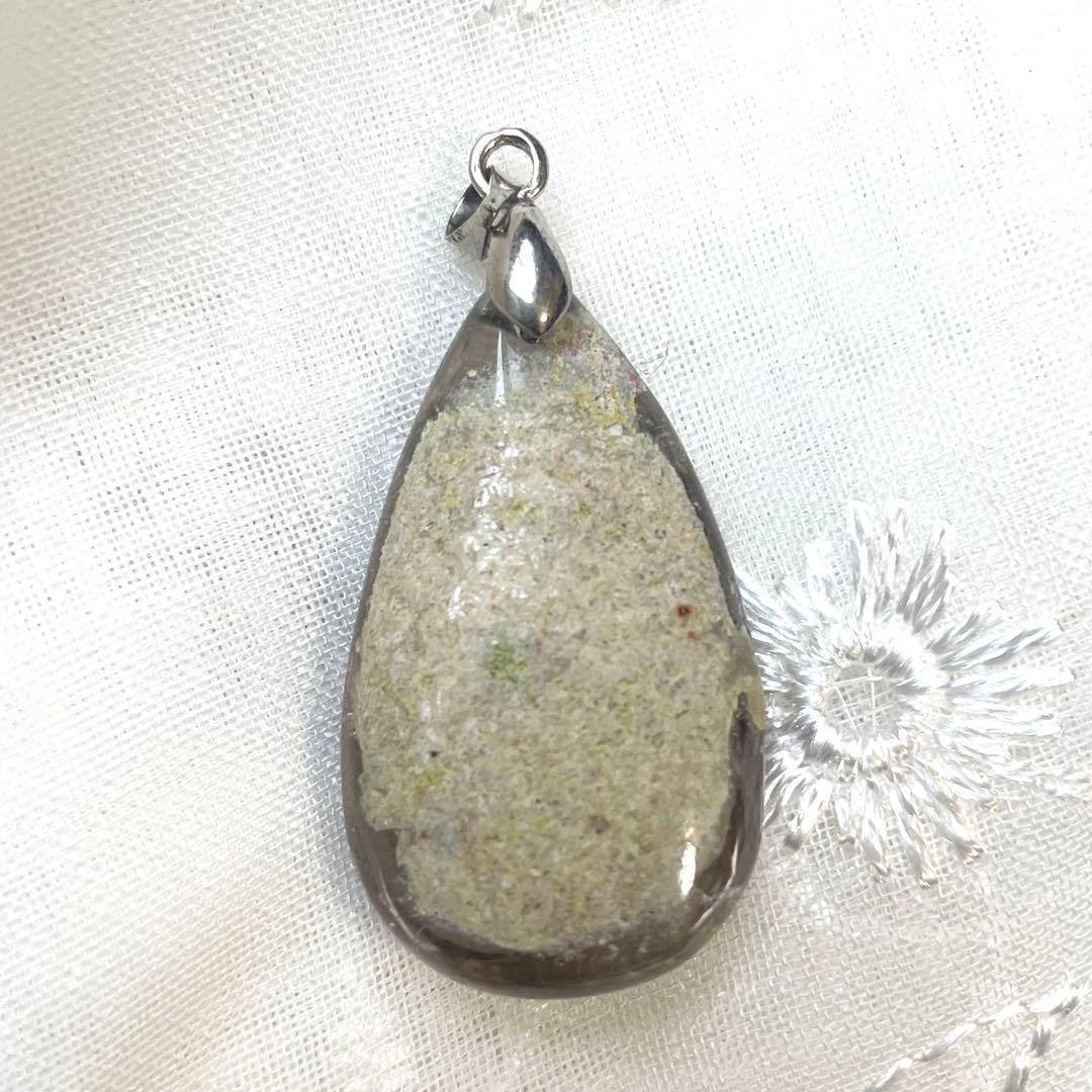ヴィンテージネックレス＆ペンダント しずく雫ガーデンクォーツ シルバーチェーン③