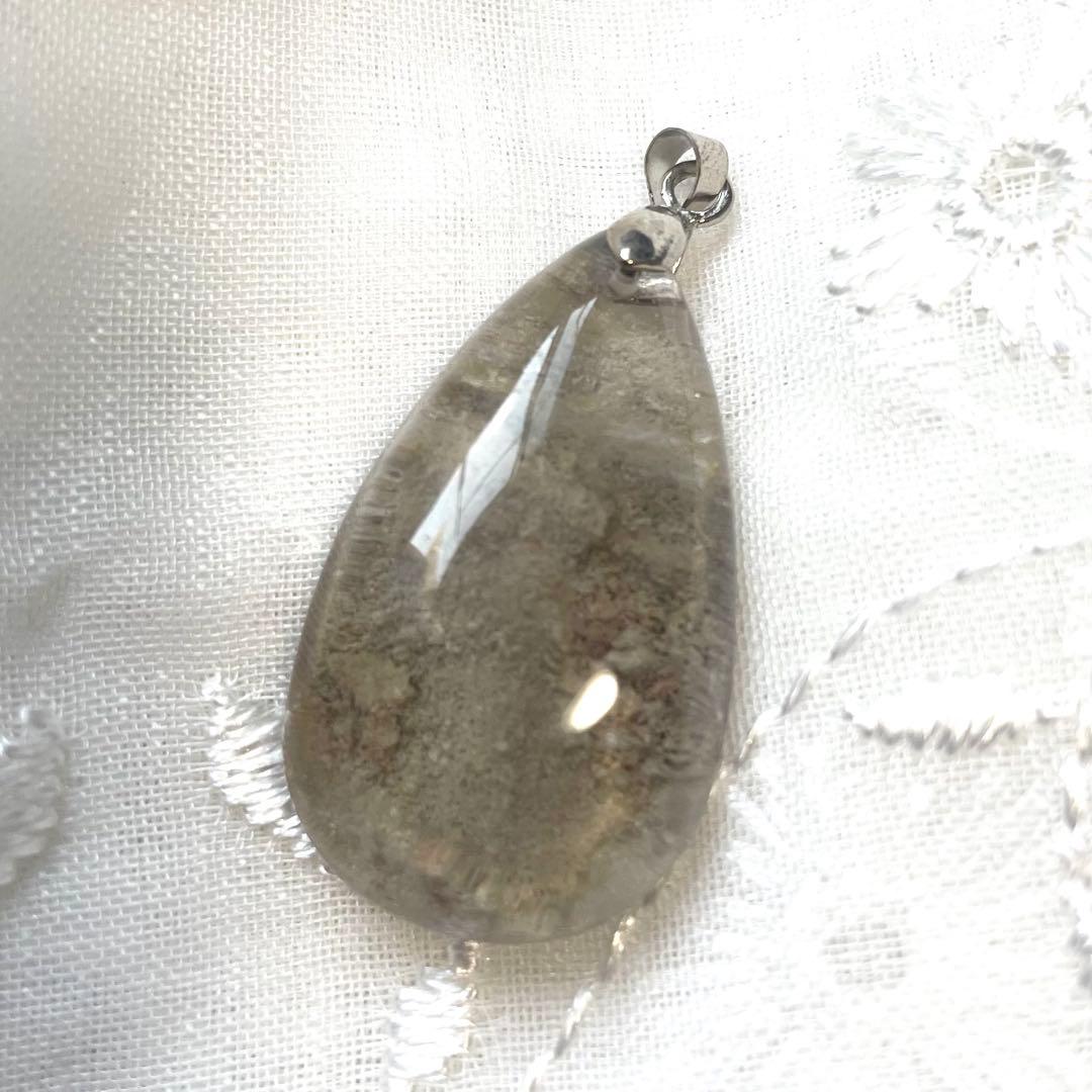 ヴィンテージネックレス＆ペンダント しずく雫ガーデンクォーツ シルバーチェーン③