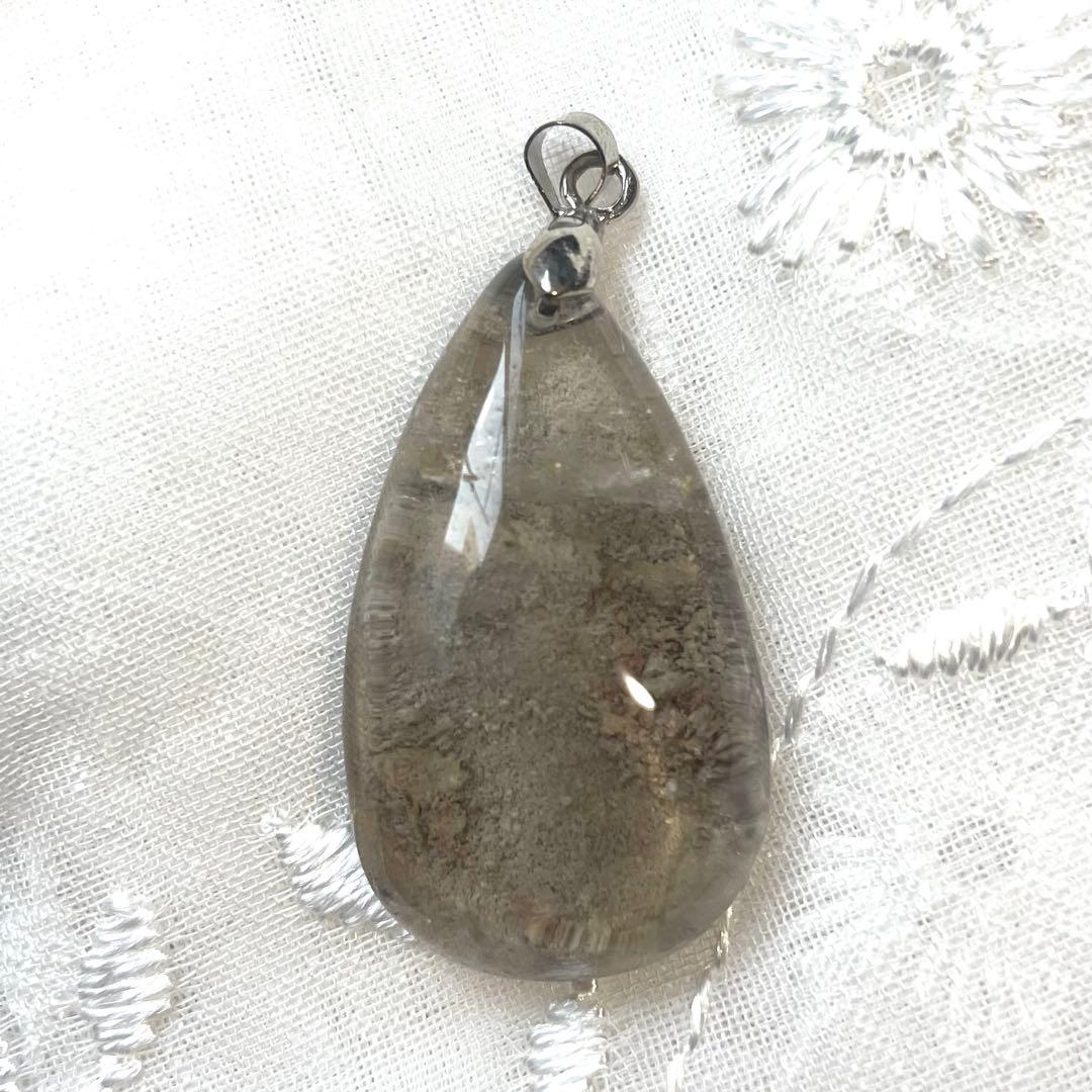 ヴィンテージネックレス＆ペンダント しずく雫ガーデンクォーツ シルバーチェーン③