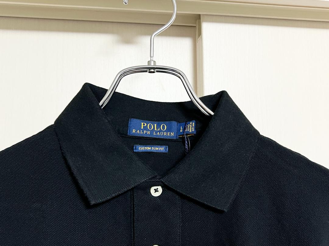 新品未使用 POLO RALPH LAUREN L ポロシャツ コットン 黒