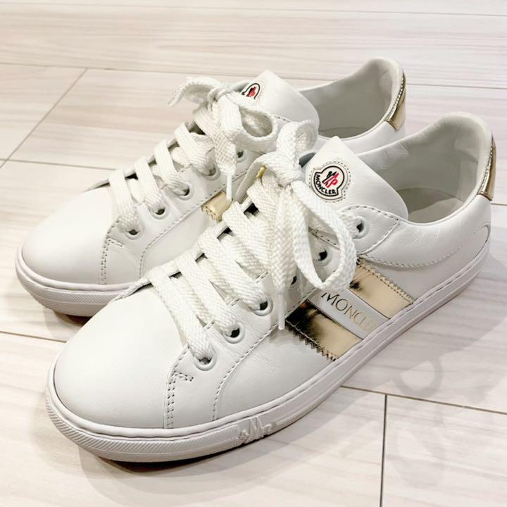 サイズ交換OK】 スニーカー 靴-www.blackt-cms.de 直売大セール 美品★PRADA・ペガサス レディース レザー切替 ダット スニーカー(37) スニーカー