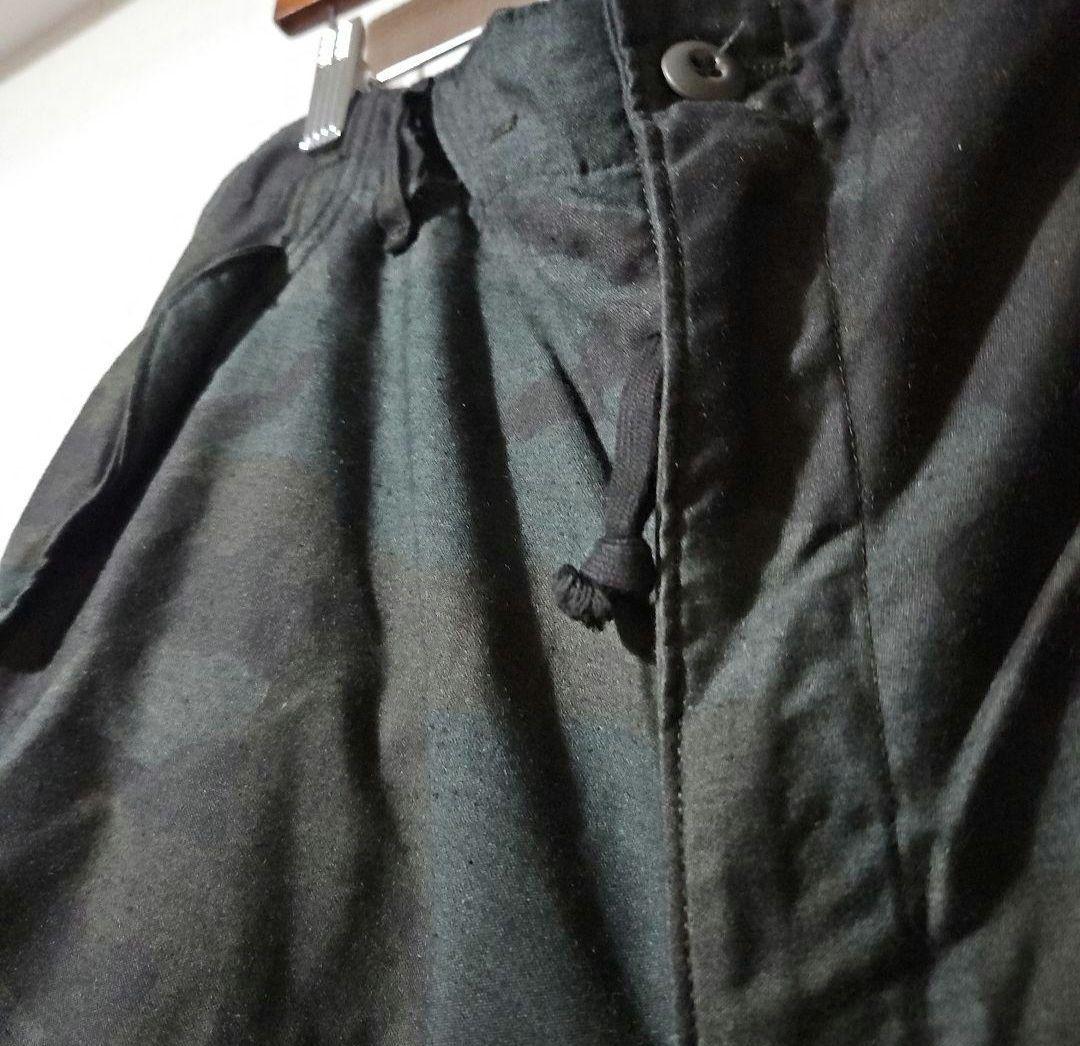 【DEADSTOCK】米軍 M65カーゴパンツ ウッドランド迷彩 BLACK染め