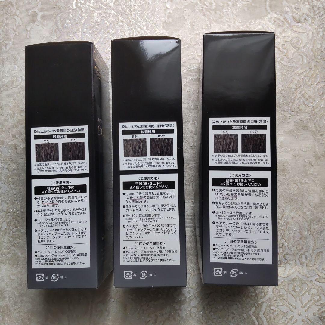 ヘアボーテエクラボタニカルエアカラーフォーム150g 3本【ナチュラルブラック】