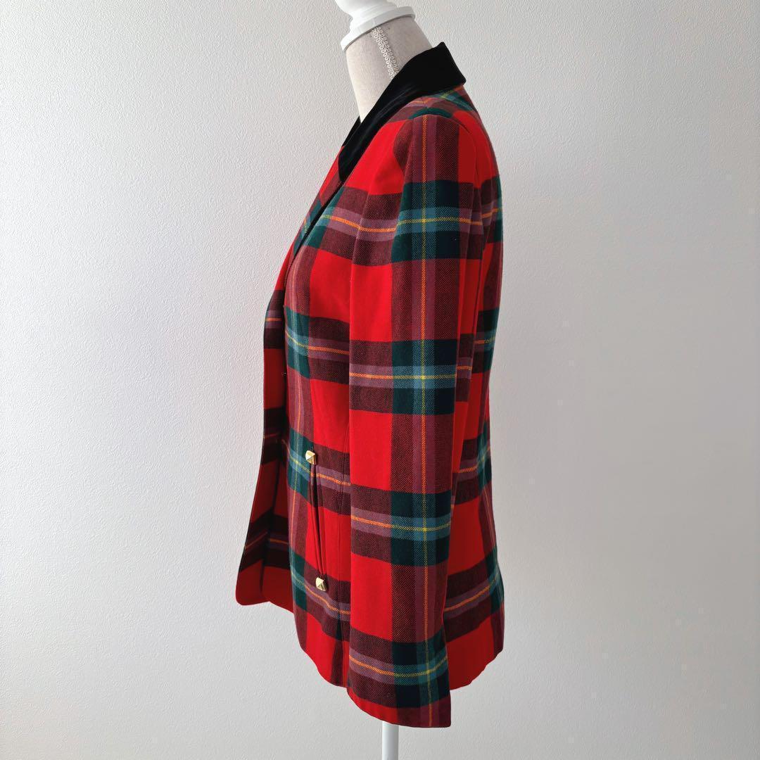 【専用】90'sエルメス タータンチェック　ウール ジャケット ブレザー