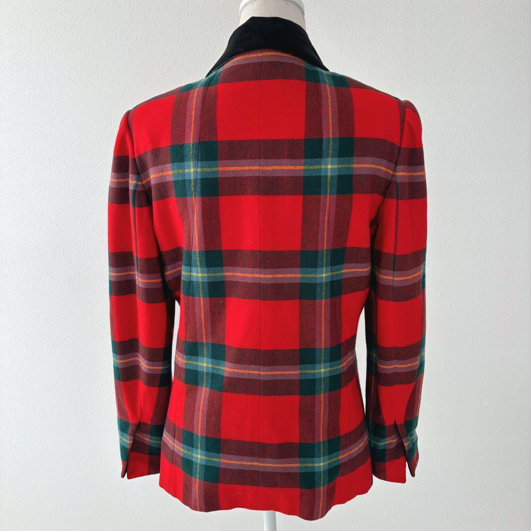 【専用】90'sエルメス タータンチェック　ウール ジャケット ブレザー