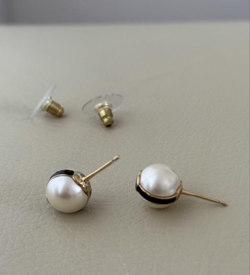 CHANEL パール ブラック ピアス