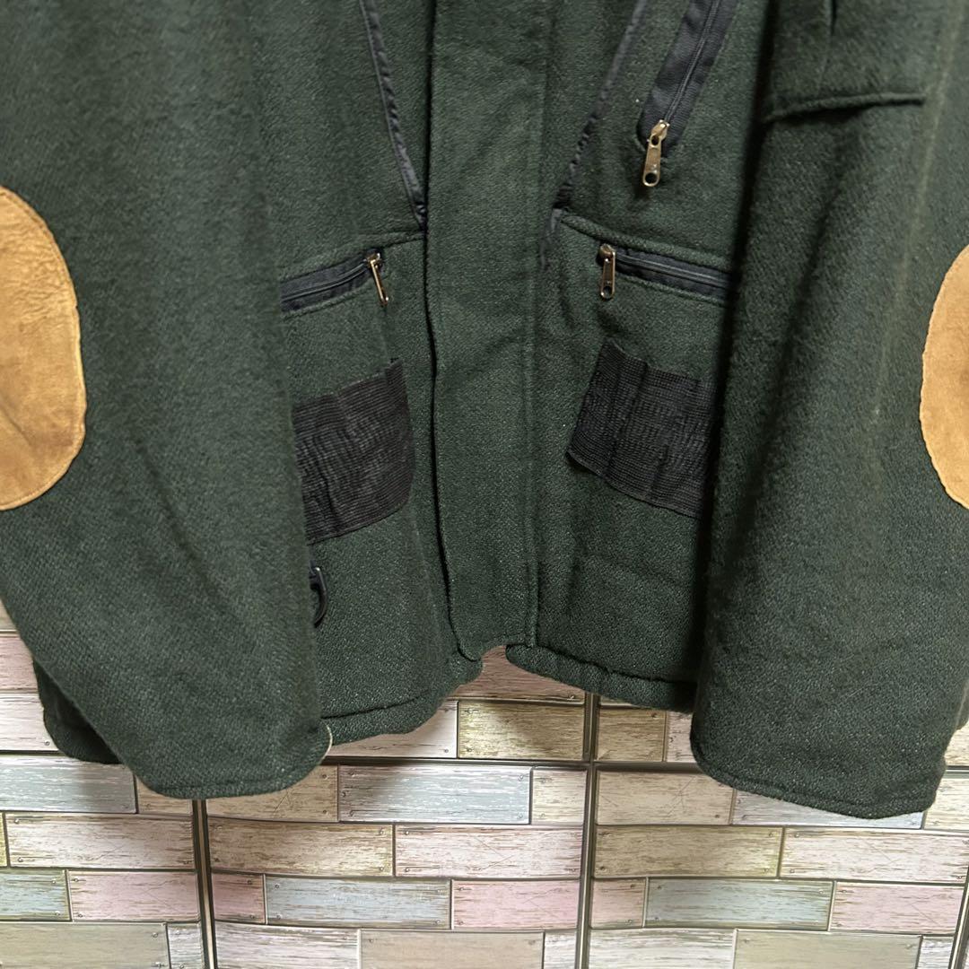 【90'sUSA製】ウールリッチ　ウールジャケット　エルボーパッチ