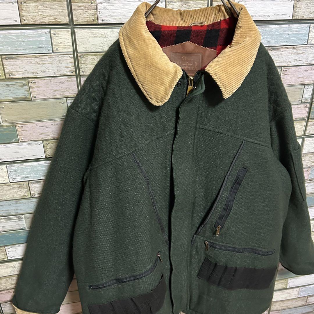 【90'sUSA製】ウールリッチ　ウールジャケット　エルボーパッチ