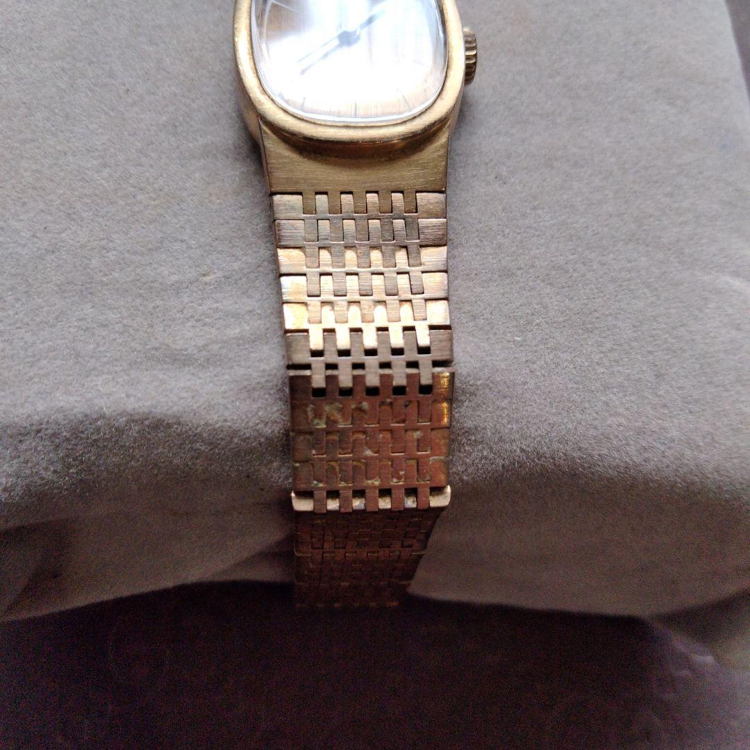 9 VULCAIN アンティーク 手巻き式 ゴールドメッキ ケース 腕時計