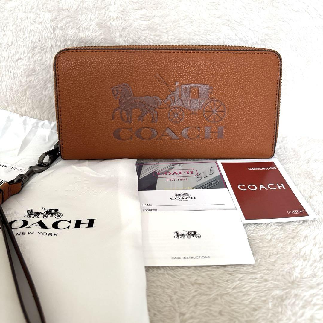 hitomi【新品】COACH 馬とキャリッジ エンボス 長財布 レザー