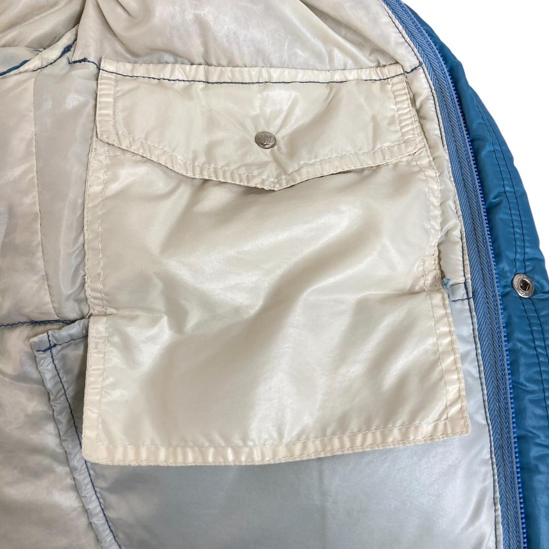 訳あり MONCLER モンクレール ブルー系 ダウンコート XL(LL)