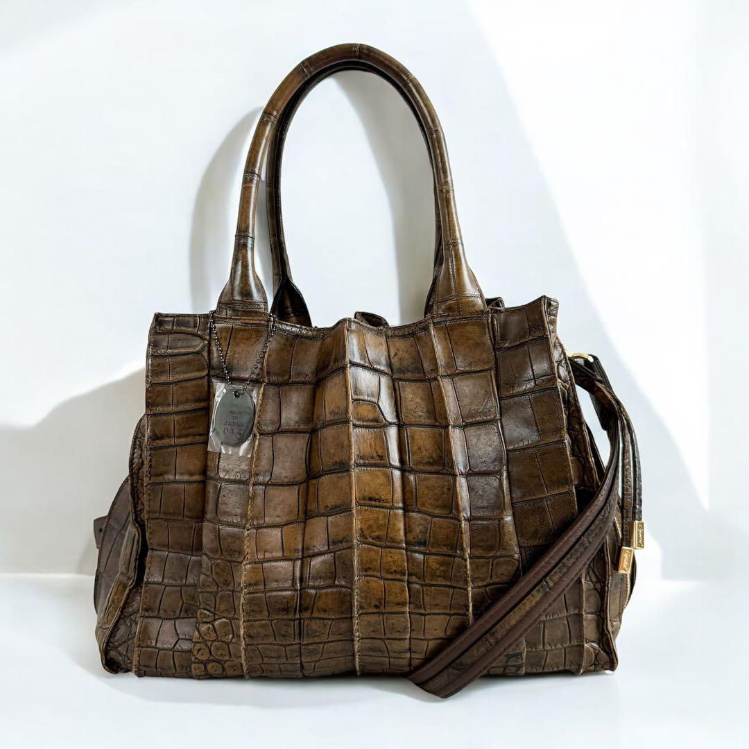 最終価格 極美品 レザージュエルズ クロコ 2WAYショルダーバッグ JRA