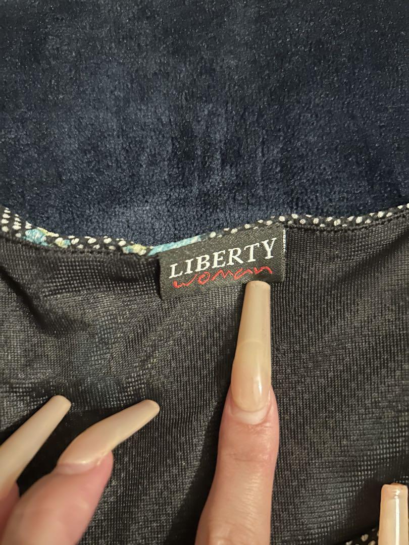 LIBERTY フリル 花柄 ノースリーブ ワンピース y2k 水玉