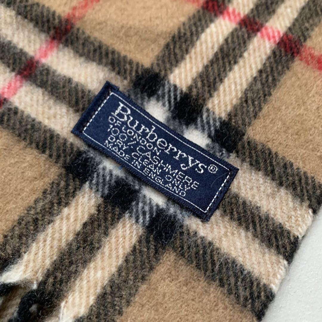 【極美品】Burberrys/マフラー　カシミア　100%ノバチェック　ブラウン