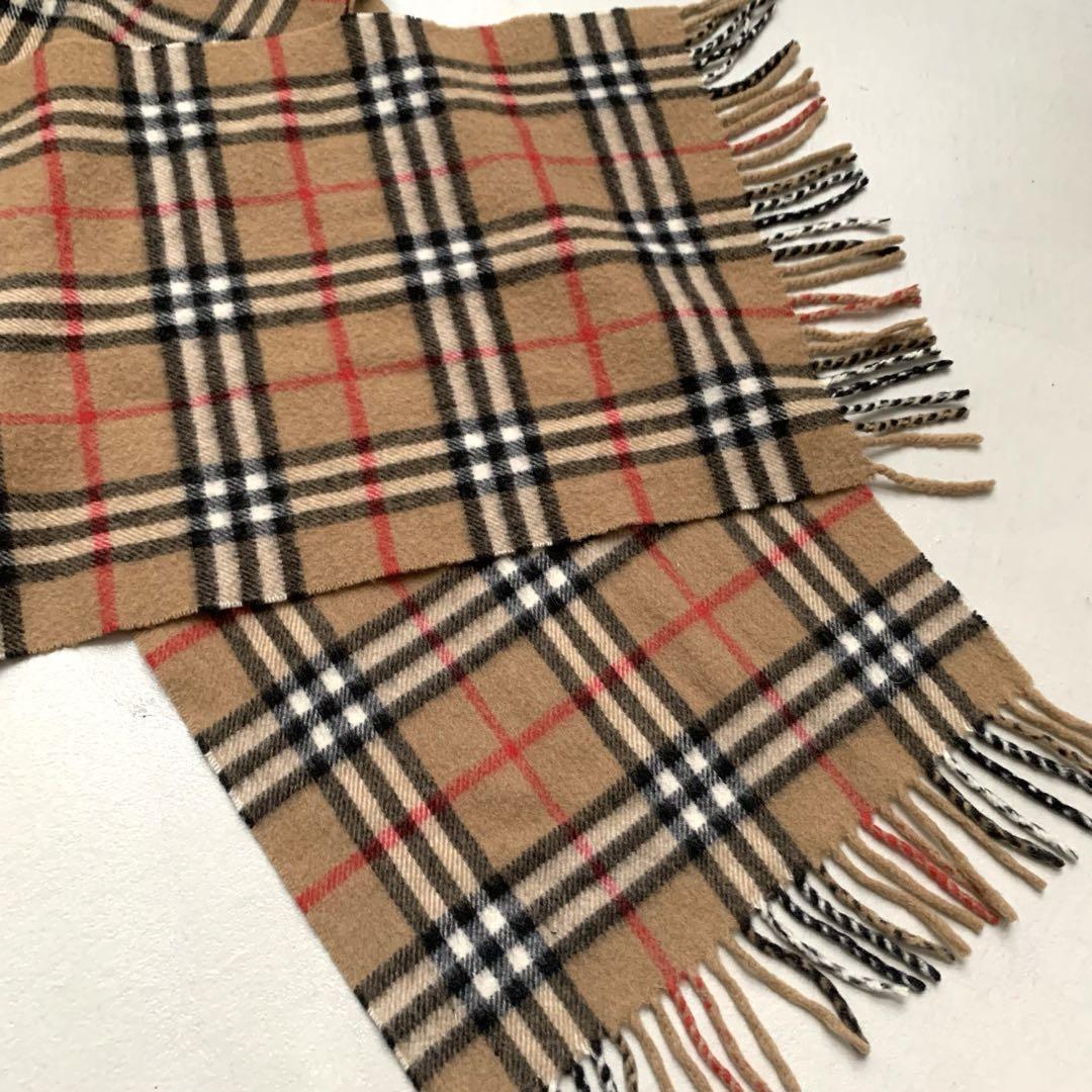 【極美品】Burberrys/マフラー　カシミア　100%ノバチェック　ブラウン