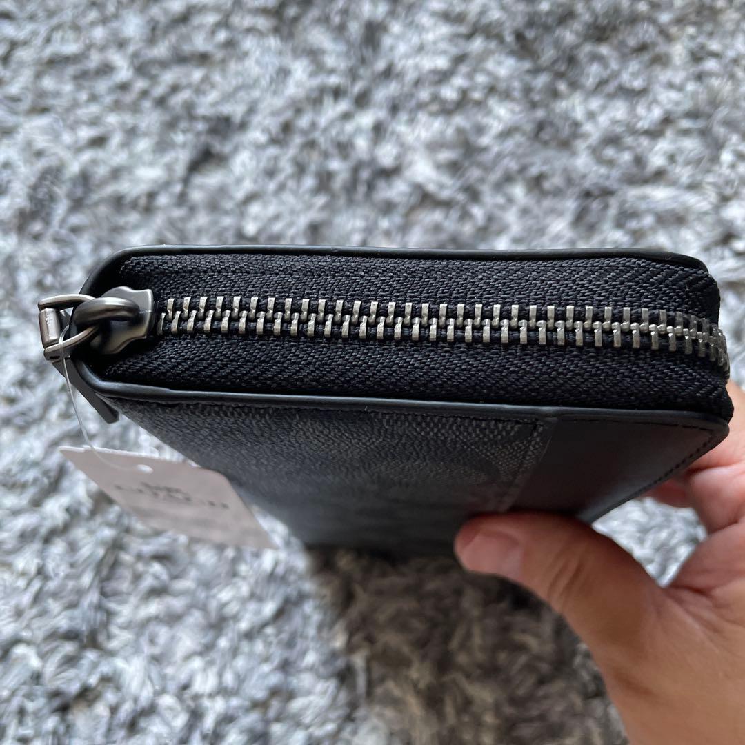 紙袋無し　新品未使用　コーチ　COACH 長財布　ブラック　シグネチャー