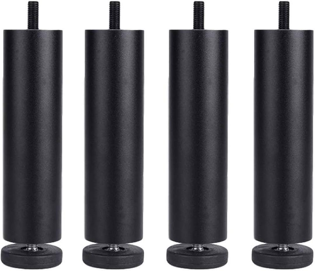4家具脚 テーブル 調節可能 ソファ ベッド 脚 脚交換 ハードウェア 黒