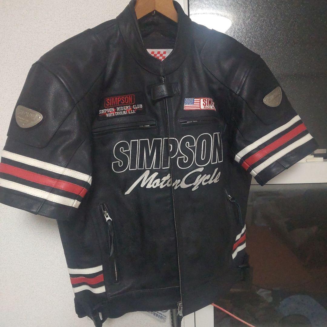 極美品！SIMPSON レザージャケット　ライダースジャケット　シングル 2025年最新】シンプソン メンズ シングルライダースの人気