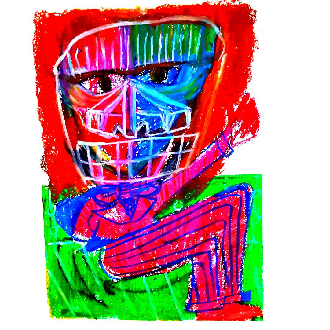 中位の画用紙に描く‼️　リーダーシップ