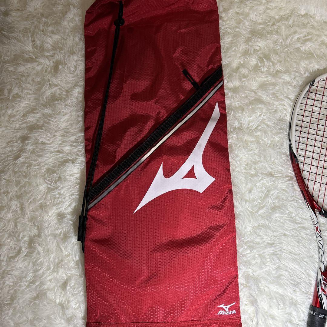 【極美品】MIZUNO XYST T1 テニスラケット　軟式　レッド　ケース付き