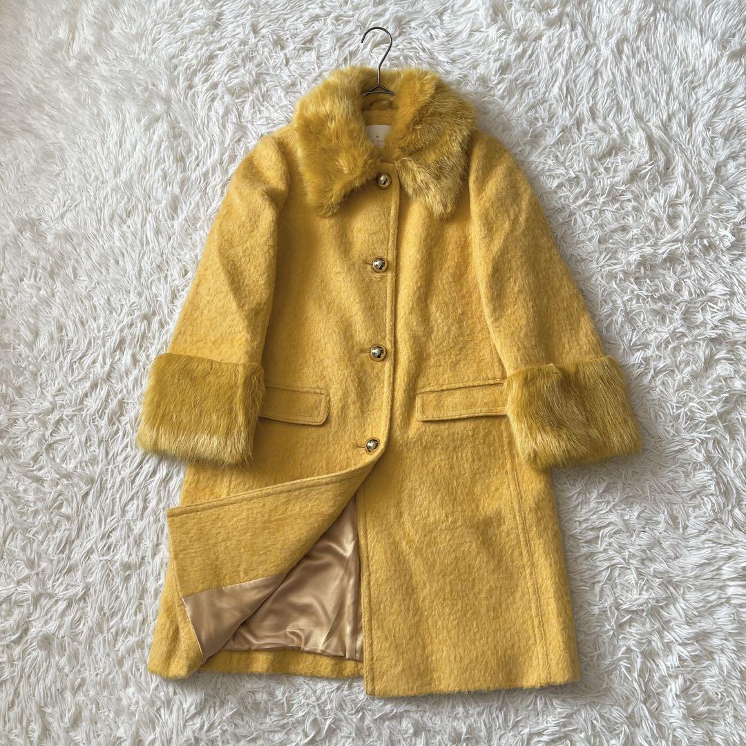 kate spade ケイトスペード ファー ウールコート ロング