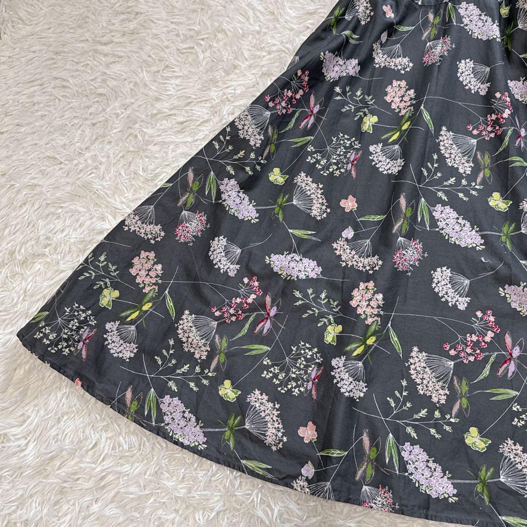 美品 ローラアシュレイ 花柄 ワンピース 大きいサイズ サイズ13
