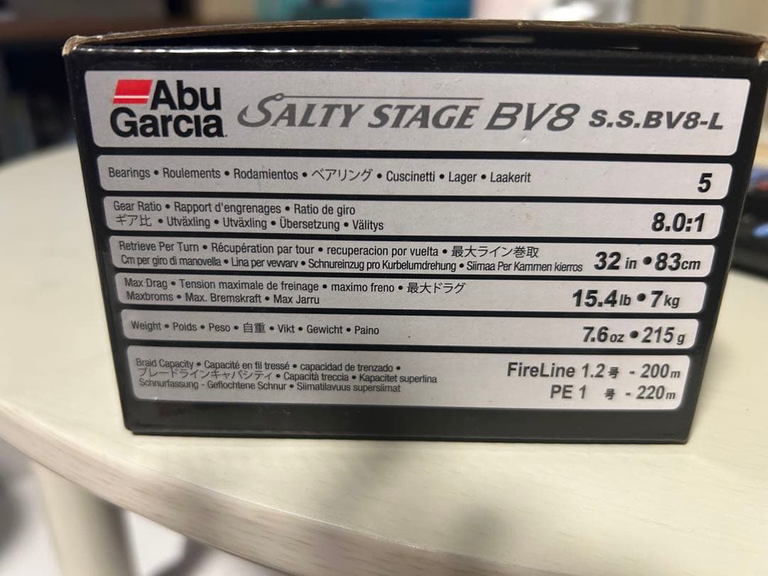 アブガルシア ソルティーステージ BV8-L 左ハンドル ベイトリール目立った傷や汚れなし HRDEVELOPMENT_JP