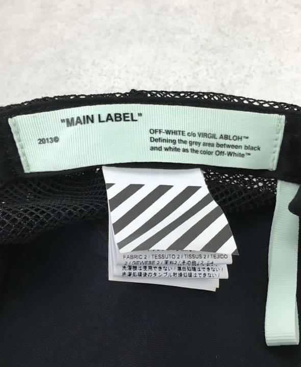 Off-White メッシュキャップ ブラック ホワイト