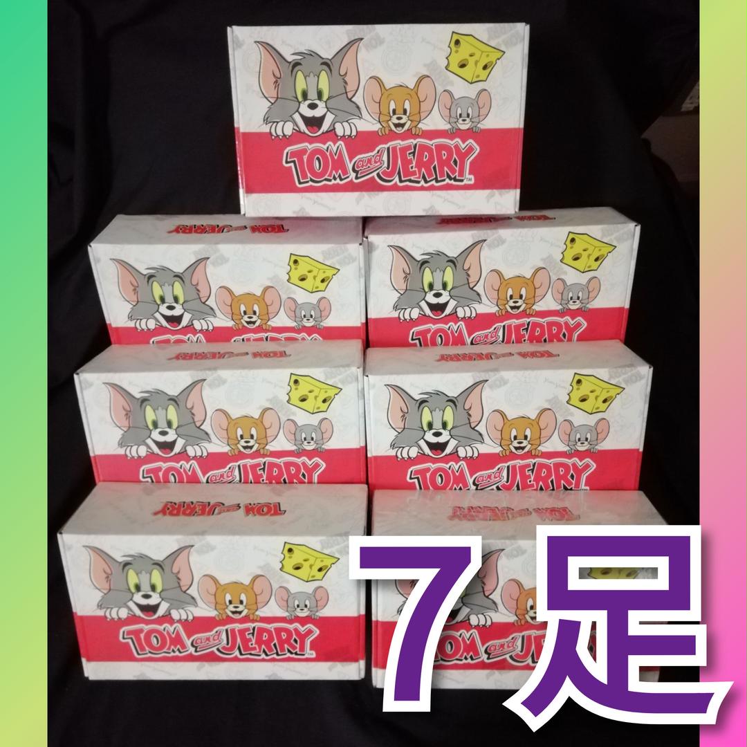 ❤️トムとジェリー❤️　ハイカットスニーカー　ホワイト✖️赤ひも　７足セット‼️
