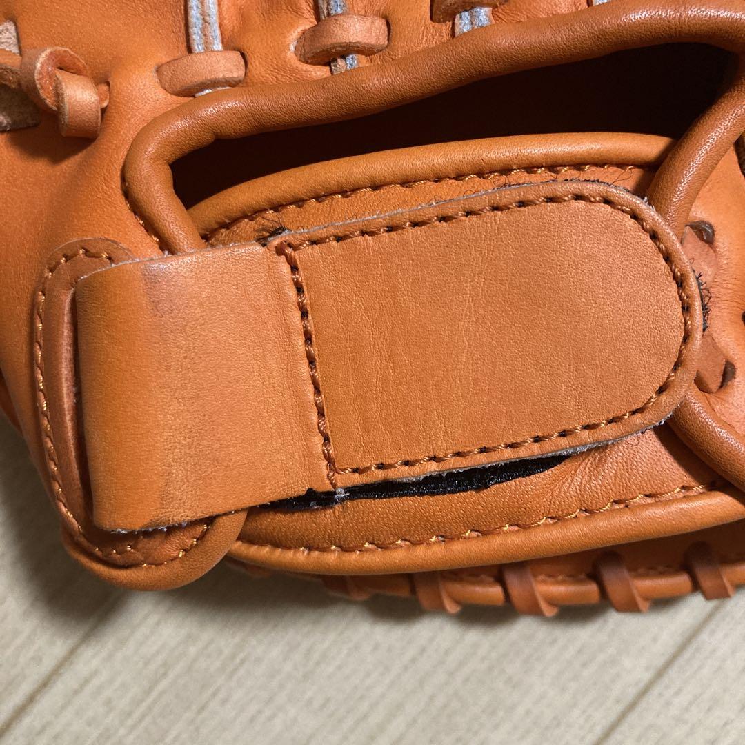 【新品】フラットグローブ　硬式　板グローブ　オレンジ　トレーニンググローブ　野球