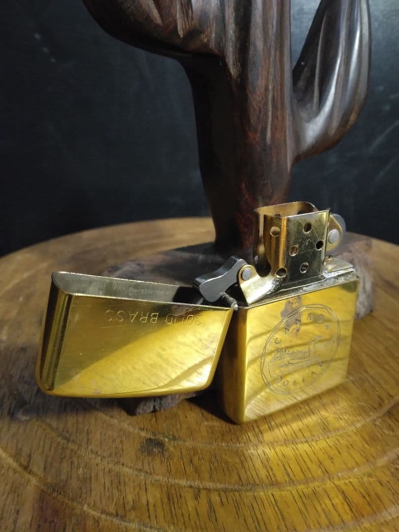 ソリッドブラス　ZIPPO　ジッポー カナダ　真鍮　canada dollar