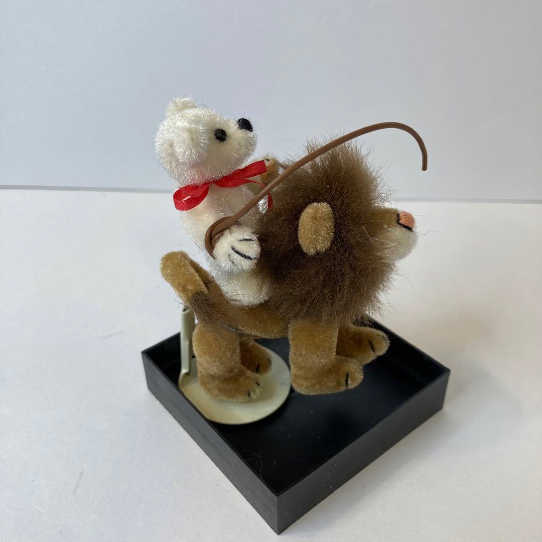 テディベア ワールドオブミニチュアベアーズ ライオンにまたがったくまさん