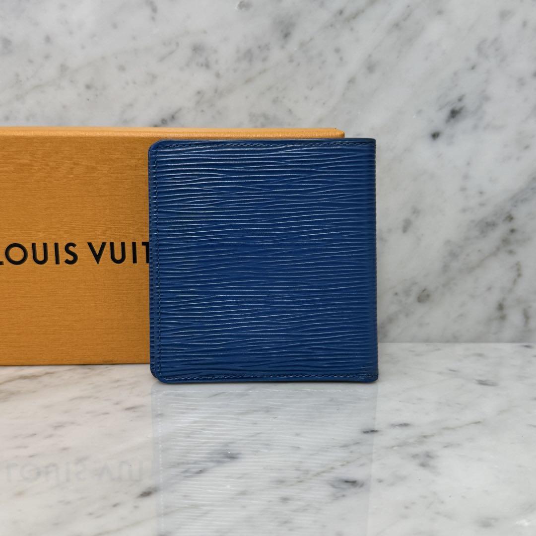 LOUIS VUITTON ルイヴィトン 二つ折り財布 ブルー 青 エピ 札入れ
