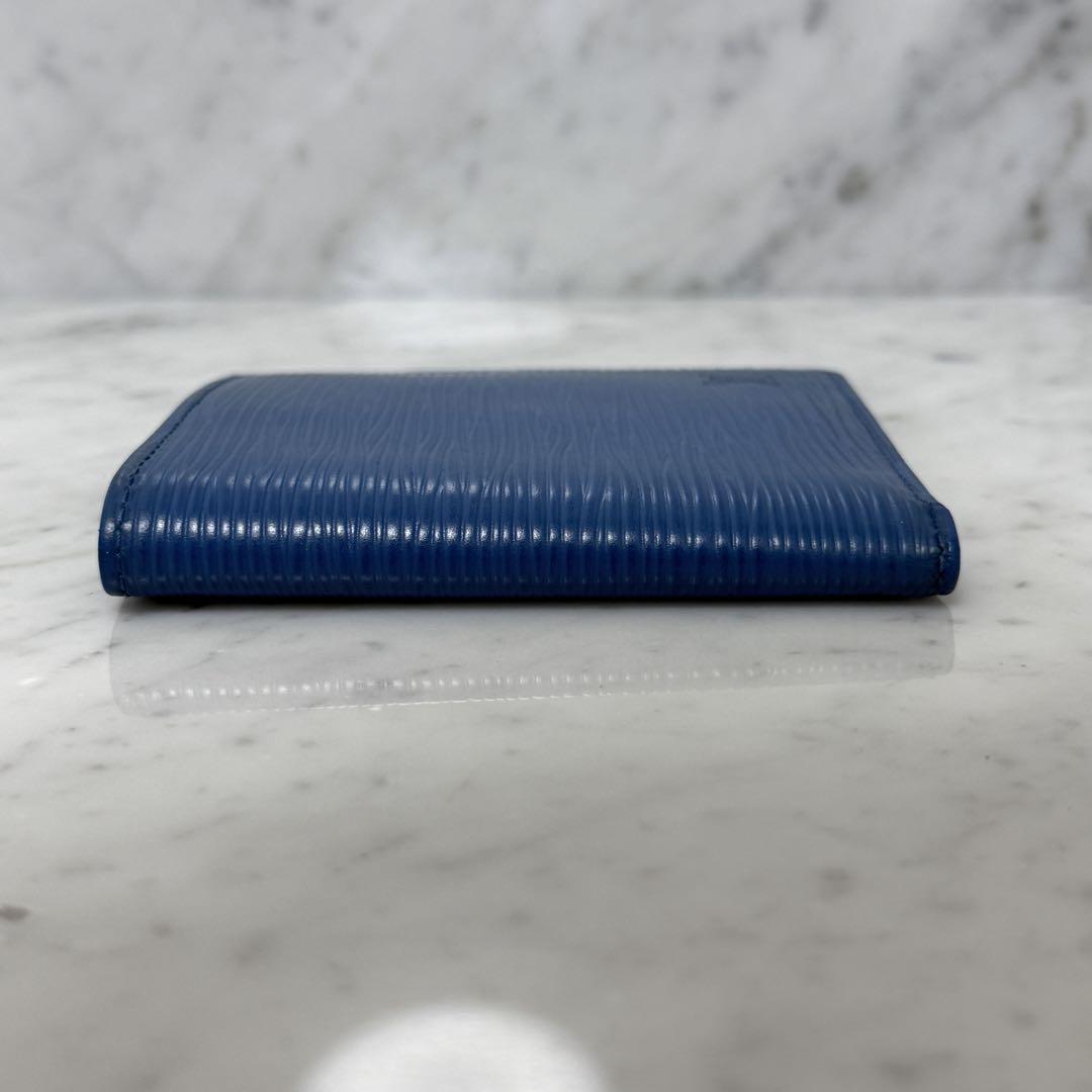 LOUIS VUITTON ルイヴィトン 二つ折り財布 ブルー 青 エピ 札入れ