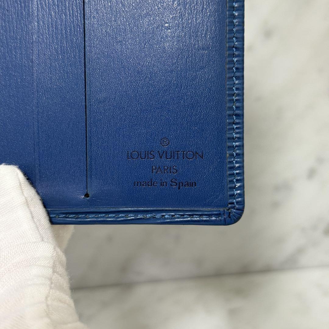 LOUIS VUITTON ルイヴィトン 二つ折り財布 ブルー 青 エピ 札入れ