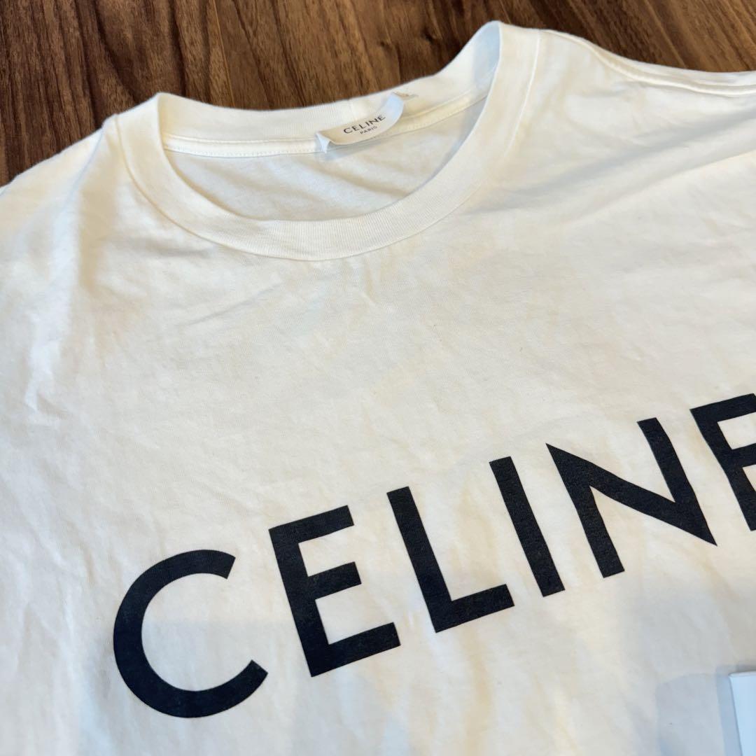 国内正規店購入 美品★セリーヌ Tシャツ CELINE ロゴプリント 画像2