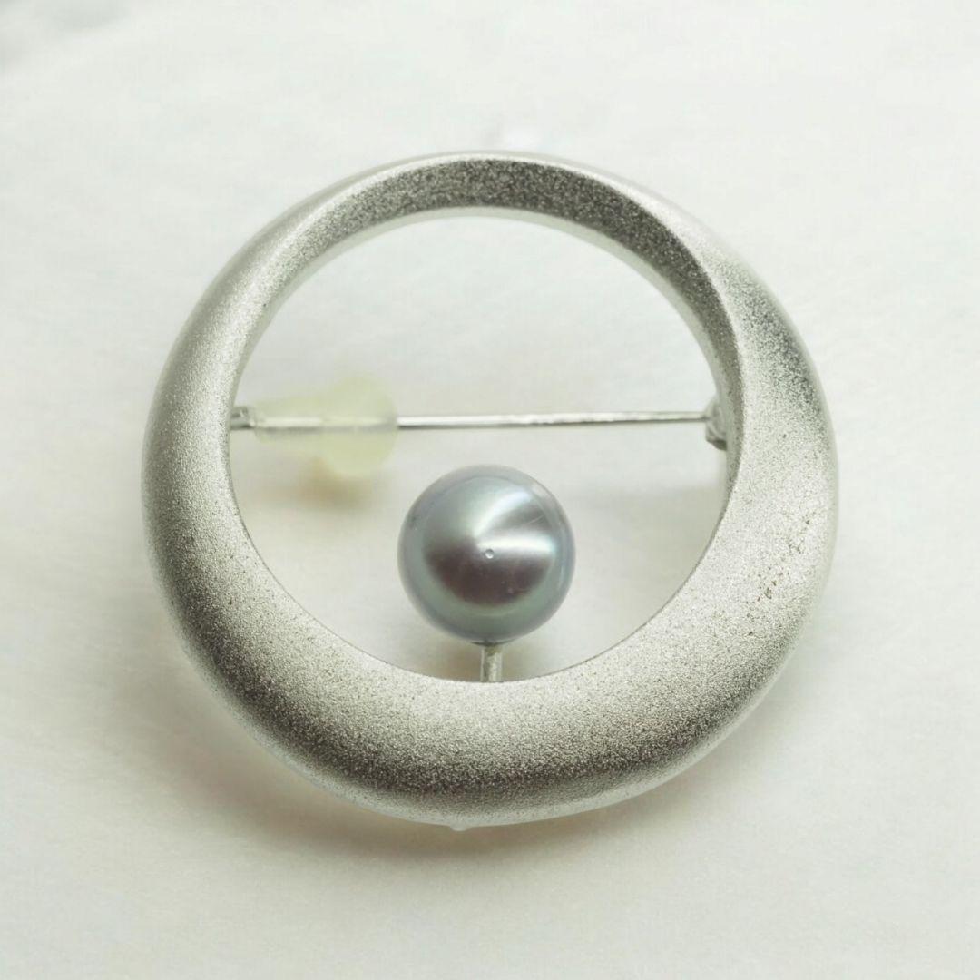 美品　本真珠ブローチ　シルバー　アコヤパール 天然アコヤ本真珠シルバーブローチ SILVER パール7.8mm珠 - メルカリ