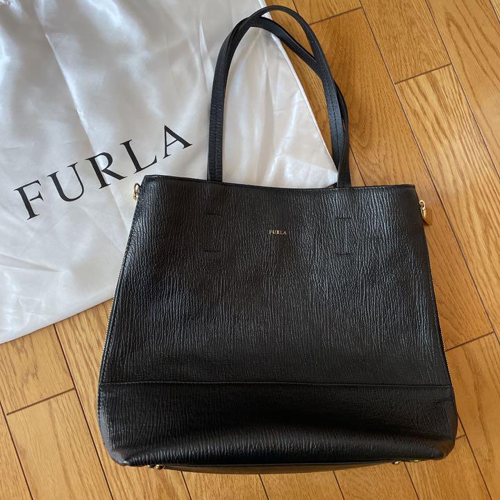 FURLA AMAZZONE SHOPPER サイドファスナー トートバッグ