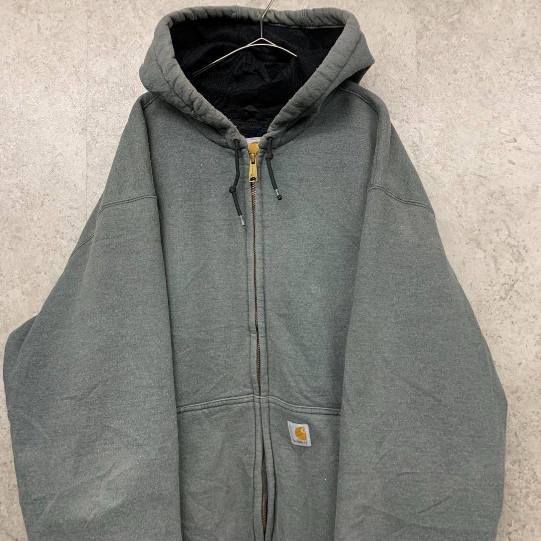 【レア2XL☆メキシコ製90s】カーハート スウェットパーカー グレー