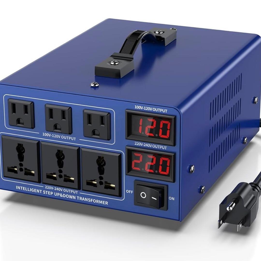 CELYYPU 電圧コンバーター 変圧器 ブルー